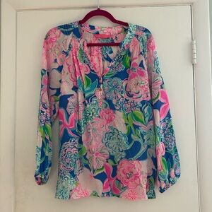 Lilly Elsa Silk Top, Size M